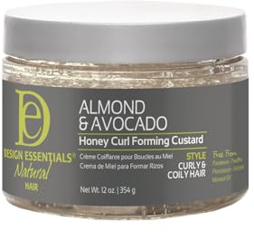 Design Essentials Natural,Almond & Avocado Honey Curl Forming Custard, 12 Ounce