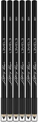 Level 3 Black Liner Pencils - Hair Tattoo and Design Pen - Beard Guide and Razor Trace Pencil