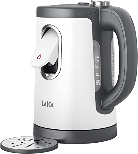 Bollitore Elettrico LAICA Dual Flo con erogazione di una singola tazza, Capacità 1.5 L
