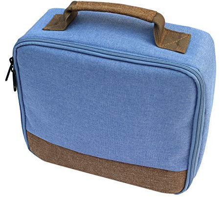 Beamertasche Tragbare, Kratzfeste, stoßfeste Aufbewahrungstasche aus Segeltuch for Mini-Druckerprojektoren (Color : Sky Blue)