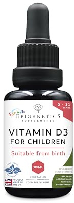 Baby Vitamin D Drops for Newborn, Kids, Toddler, & Children | 200 Servings | 30ml Vitamin D3 Immunity Supplement 0-11 Years | Sugar Free & Unflavoured | UK Made Vegetarian Liquid