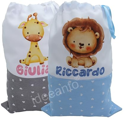 sacca primo cambio neonato ospedale sacchetto sacca asilo cambio multiuso personalizzata con il nome del tuo bambino bambino