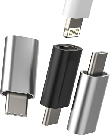 Adattatore Da Lightning a USB C per iPhone iPad Mini compatibile per Samsung (3Pack) Jack Cavo Type Maschio Per Apple Femmina Accessori Adapter Adattatori Tipo C Cable Ricarica Connettore L-to-tp
