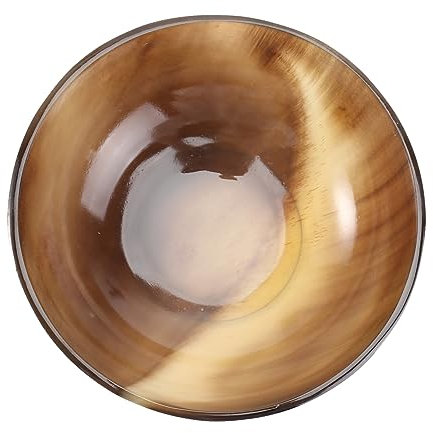 Healvian Natural Horn Shaving Bowl for Shaving Soap Smooth Crafted for Men Grooming Kit for Beard Care Routine