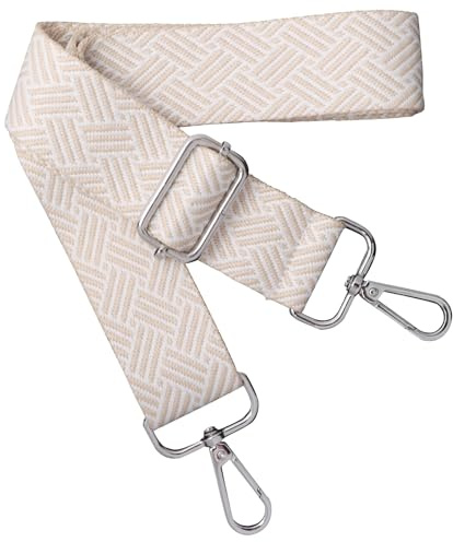 Iridsmole Shoulder Strap for Bag Adjustable Wide 3.8cm Bag Straps for Crossbody Handbags, Strap for Bags Women Crossbody with Silver Buckle Accessory