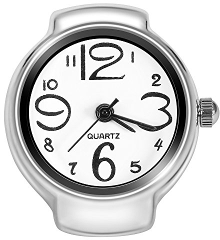 Dilwe Ringuhr, Ring Uhr Finger 8 Farben Modisch Armbanduhr, für Damen und Herren, Quarz, runder Fingerring Geschenkpaar beobachten
