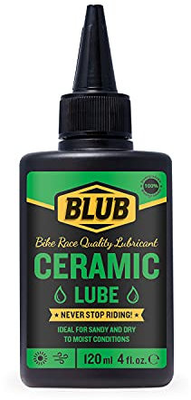 BLUB Ceramic Lube 120ml – bike chain lube with Ceramic – bike oil chain lubricant all weather – for Road, BMX & MTB – bicycle chain grease – bicycle oil Up to 80 Uses