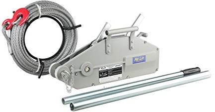 Pro-Lift-Werkzeuge Cabrestante forestal (1600 kg, longitud de la cuerda: 20 m, diámetro de la cuerda: 11 mm)