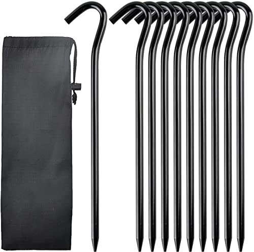 LATRAT 10 Stück Zeltheringe 18 cm Zelt Heringe Erdnägel Metall Aluminium, Camping Heringe für Zelt Heringe Erdnägel Stabil Sandheringe Garten Stakes Nägel Ideal für Camping Zelt