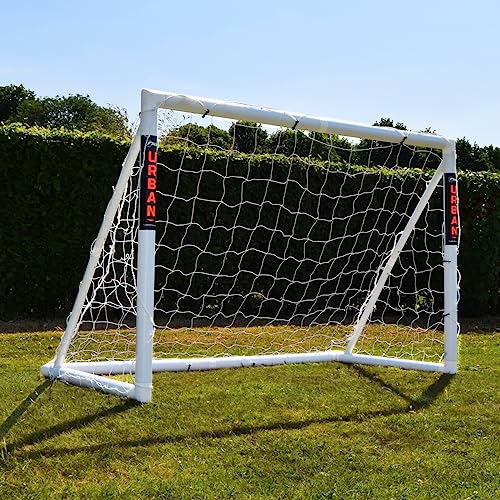 Amazon Exklusives Football Flick Tor – Allwetter – 70 mm extra Dickes uPVC – Fußballtor für Garten, integriertes Verriegelungssystem, 4 Größen (6 x 4, 8 x 4, 8 x 6, 12 x 6), Weiß