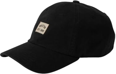 Brixton Woodburn Cap Basecap Baseballcap Curved Brim (One Size - schwarz)