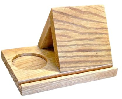 Nishiyuenyi Estantería Triangular de Madera, Soporte de Lectura para Libros Portátil, Estantería Multifuncional con Soporte para Páginas