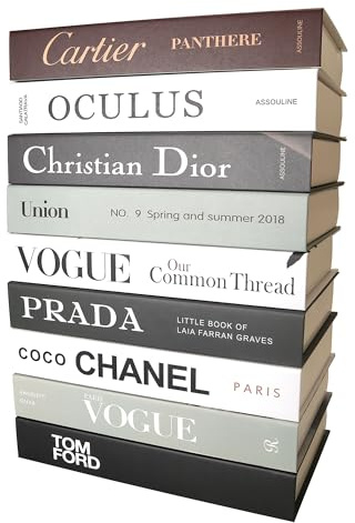 SPShadow 9 Pcs Libros Decorativos Estética Chic Faux Libro Set para Decoración de la Habitación,Decoración del Hogar Moderno Decoración de la Mesa de Café
