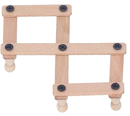 Casa de Muñecas con Estante de Pared en Miniatura, Madera de Abedul Telescópica Plegable Escala 1:12, Accesorios de Cocina de 2 Capas, Realista y Seguro para Niños