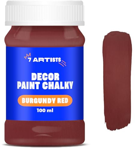 7 Artists Vernice a gesso rosso borgogna 100 ml per mobili
