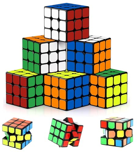 Mini Magico Cubes,Puzzle Magic Cube per Natale,3x3 Magico Cubes Professionale,Giocattoli Gioco di Puzzle per Bambini Giochi di Riflessione e Logica (10 Pezzi)