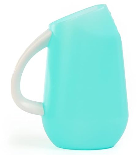 Katsy Style Tiny Steps Baby Rinser Jug – Soft Contoured Rim for Tear-Free Bathing – BPA-Free Water Pouring Jug for Babies 6+ Months – Rinse Cup for Hair Washing & Gentle Bath Time