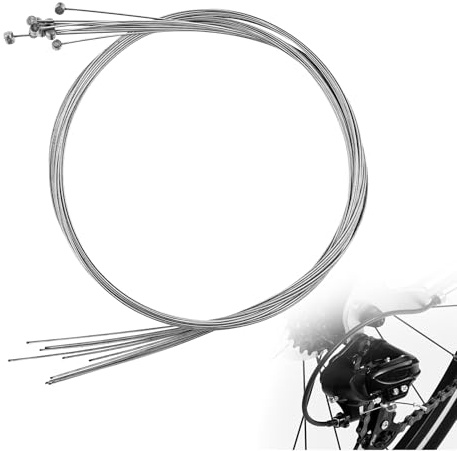 10 PCS Bike Brake Cable, 1.8m Bicycle Brake Inner Wire, Stainless Steel Inner Brake Wire for MTB, Road Bike, Mountain Bicycle, Cycling Brake Cable Replacement, Gear Cables for Bicycles