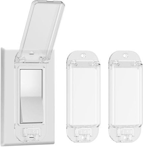 CharmBurst 2 interruttori della luce, copertura per interruttore a parete sicura per il bambino per interruttore a levetta protegge le luci o i circuiti da accensione e spegnimento accidentali