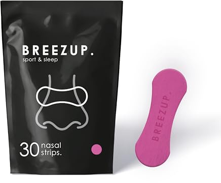 Tiras Nasales Deportivas y para Dormir. 30 unidades. Ayuda a Mejorar la Respiración y el Rendimiento. Adhesivo Resistente. (Rosa)