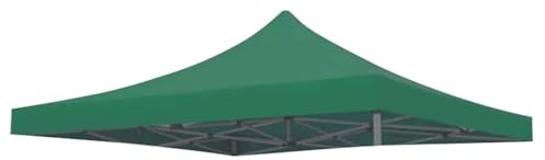 Toit de rechange robuste pour pavillon de jardin en tissu Oxford imperméable avec trous de drainage pour jardin, camping et fête Vert 3 x 3 m