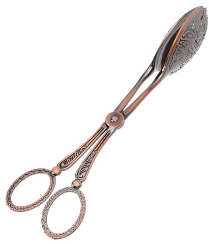 Ipetboom Vintage Arab-style Bread Clip, Round-head Food Clamp Stainless Steel Multi-function Kitchen Tong for Baking, Serving Bread, Cakes, and Grilled Foods