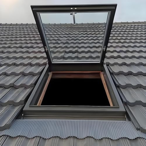 Takfönster för hustak, taklucka med förstärkt glas, takfönster i aluminium med solskyddsfilm och handskar, anpassningsbart vindsfönster för solrum B