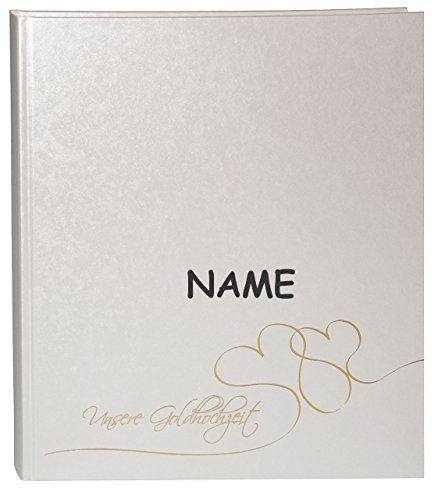 alles-meine.de GmbH XL Fotoalbum - unsere Goldhochzeit - incl. Namen - Gebunden zum Einkleben - blanko - groß für bis zu 336 Bilder - Fotobuch/Photoalbum/Hochzeitsalbum /..