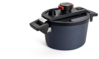 Woll Active Lite Kasserolle mit Active-Lite-Deckel und Silikoneinsatz, Ø 20 cm, 11,5 cm hoch, 3 Liter, mit 2 Seitengriffen - Induktiv - Geeignet für alle Herdarten, Aluguss, anthrazit