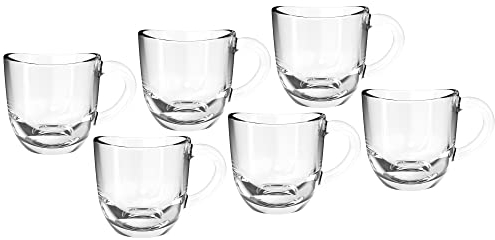 Leonardo Napoli Espresso-Tassen, 6er Set, spülmaschinengeeignete Espresso-Becher, kleine Kaffee-Tasse, mikrowellenfest, 80 ml, 6 Stück, 024201