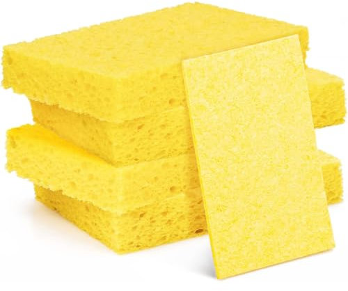 AFCJLTO 5 Piezas Esponja para Lavar Platos, Esponjas de celulosa Natural Esponjas Cocina Esponjas de Pulpa de Madera comprimida Limpiar esponjas antiarañazos para Cocina y baño, lavarse