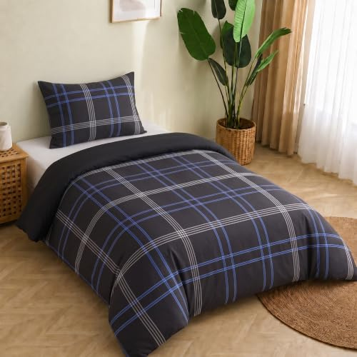 Pamposh Single Duvet Cover Set Premium Brushed Microfibre Soft Bedding Set | Hypoallergenic, Reversible, Zipper Closure, High Quality Fabric, Single (135 × 200 cm), OEKO-TEX Certified, Machine Washable