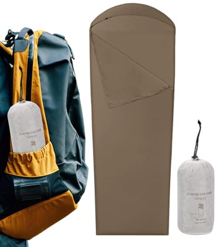 BommFu Sacs À Couchage pour Adultes | Sac De Nuit Adulte Extérieur - Draps De Voyage Pliables pour Dormeurs Sensibles Randonnée Camping Festival | Randonneurs Festivaliers Auberges de