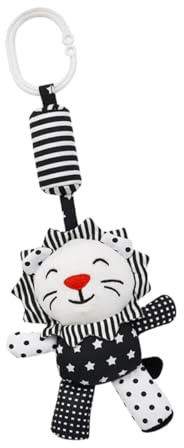 IWOWHERO Pendentif Pour Berceau Bébé Noir Et Blanc│jouet D'éveil Suspendu│motricité Fine│matériaux Sûrs│doudou Animal Mignon│développement Visuel│