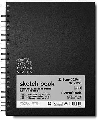 Winsor & Newton Classic Spiral Sketch Book, 9x12, 80 sheets, Natural White