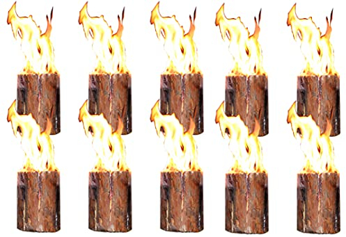 Schwedenfeuer 10 Stück Baumfackel Finnenfackel Gartenfackel Fackel H 19 cm D 9-14 cm Brenndauer ca. 40 Minuten pro Stück