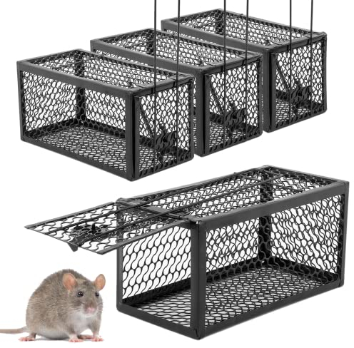 4 Pack KCT Humane Rat Trap Cage No Kill Bait Rodent Mouse Catcher Indoor Outdoor No Harm Safe Catch