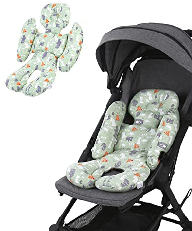 TOPOQ Pram Liner Car Seat Insert Baby Stroller Seat Cushion Head and Neck Support for Newborn Infant Universal Buggy Seat Liner Soft Pram Cushion Insert For Pushchair High Chair Bassinet