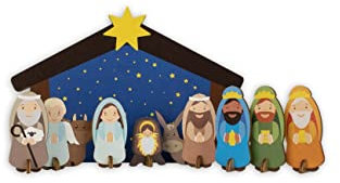 Fratelli Bonella | Presepe 2D Componibile da 11 Pezzi in Legno di Pioppo | Made in Italy