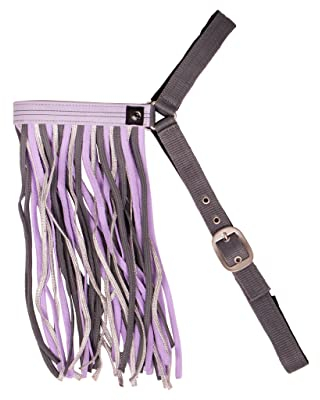QHP Fliegenfransen Collection extra Kehl- und Stirnriemen (Pony, Lavender)