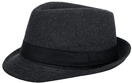 haozaikeji Chapeau Melon en Feutre de Laine Panama Femme Homme Couvre-Chef Chapeau de Bassin Large Bord Anti UV Chapeau Fedora Rétro Chapeau Cloche Hiver Automne Hats Capeline de Ceremonie Eglise