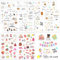 Sticker Geburtstag 270+ Motive, Selbstklebende Aufkleber Geburtstag, Gästebuch Geburtstag für Gästebuch Party Dekoration, DIY Karten, Fotoalbum (Deutsch/6 Stile)