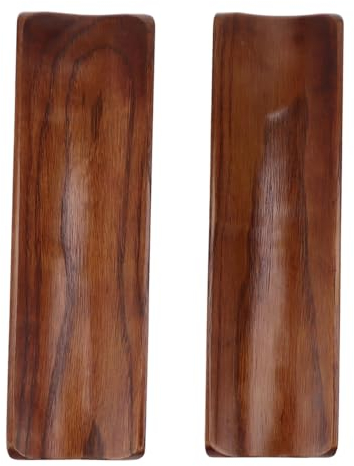Plato de Sushi de Madera, 2 Piezas de Plato Rectangular Largo de Madera Maciza Estilo Japonés, Bandeja de Postre, Tabla de Queso, Utensilios de Cocina para Bar, Café, Fiesta, Hogar, 7.2 X 2.1 Pulgadas