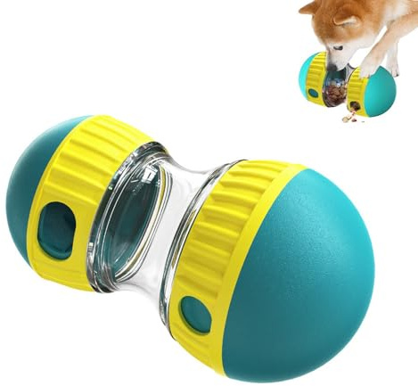 Zynewa Rolling Feeder hundleksak, foderboll för hundar, förbättrad godisdispenser för hundar (grön)