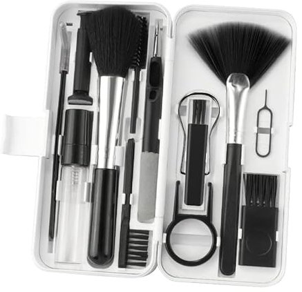 GETBSTOOP 18-in-1-Telefon-Reinigungswerkzeuge, multifunktionales Tastatur-Reinigungsset, tragbare Aufbewahrungsbox for Tablet-PC-Videokamera