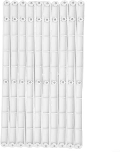 10 guías de cajón de plástico, ligeras, correderas de repuesto para ranuras de cajones/armarios extraíbles, sin ruido (blanco, 298 mm)