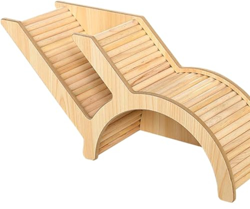 Niche pour hamster, tunnel, maison en bois, cachette, boîte de surveillance, jouet pour hamster, hamster nain, accessoires pour gerbilles, rats, cochons d'Inde, 32 x 10,5 x 10,5 cm