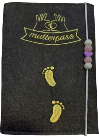 Kalttoy Funda protectora de fieltro para certificado de maternidad con bolsillo para fotos de hospital alemán, funda de fieltro grueso para pasaporte, N