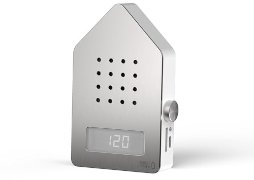 RELAXOUND Birdytimer Steel – Digitaler Timer mit natürlichem Vogelgezwitscher zur sanften Erinnerung Kochen, Sport, Yoga, Meditation, Lernen - Keine Batterien Erforderlich (Steel, Edelstahl)