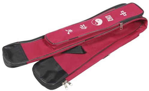 ifundom Waterproof Long Canvas Sleeve with Breathable and Wear-Resistant Material, Thickened Storage Bag with Small Accessory Pouch, for Taiji Protection and Carrying